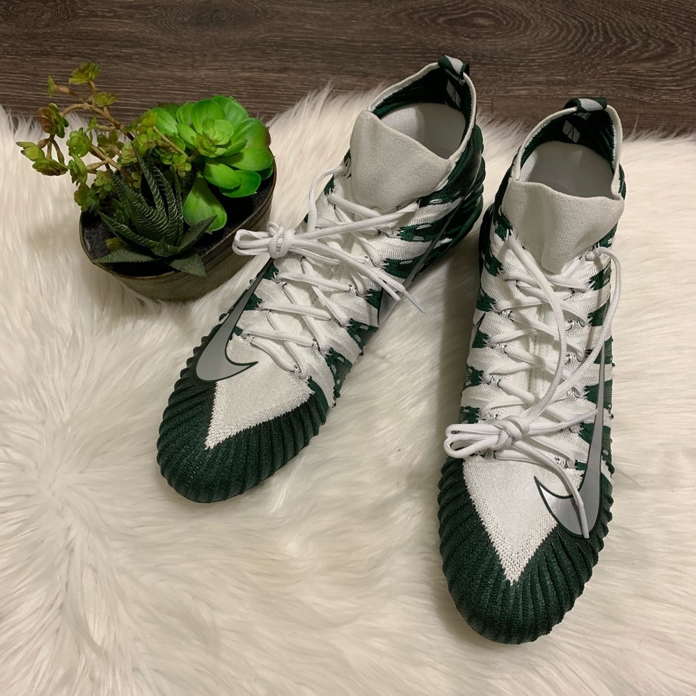 NIKE alpha menace grip green football cleats